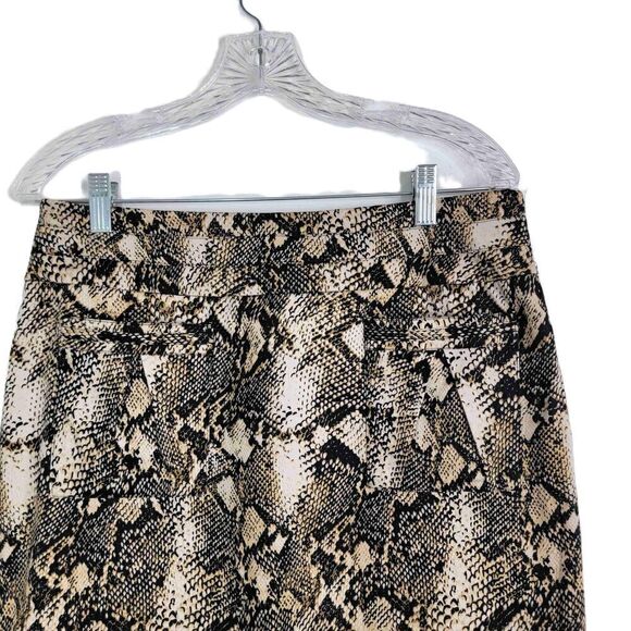 INC INTERNATIONAL CONCEPTS Brown Snakeskin Pattern Pencil Skirt Straight Size 10 - Picture 2 of 7